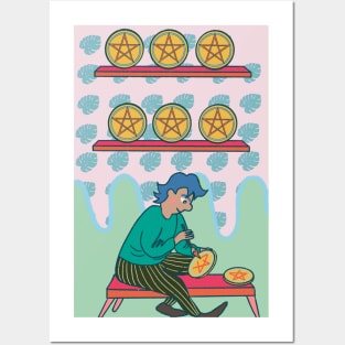 Eight of Pentacles Posters and Art